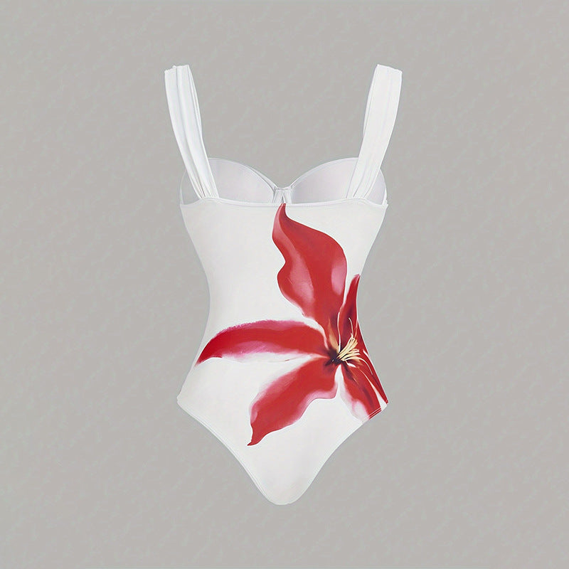 Women's Elegant Wrap Swimsuit with Floral Design Mune Fashion