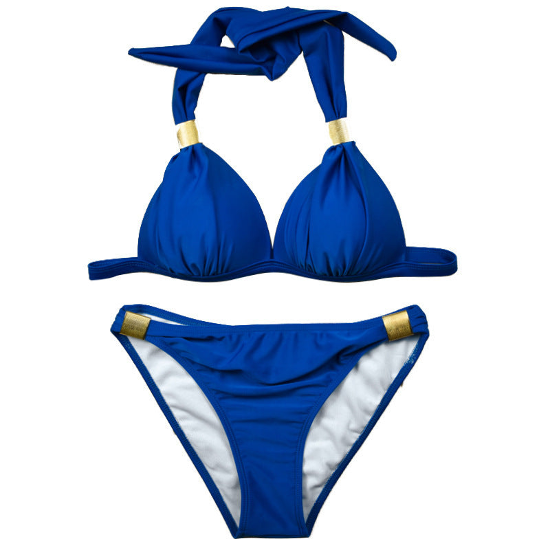 Women's triangle bikini with adjustable straps and stylish knot detail Mune Fashion