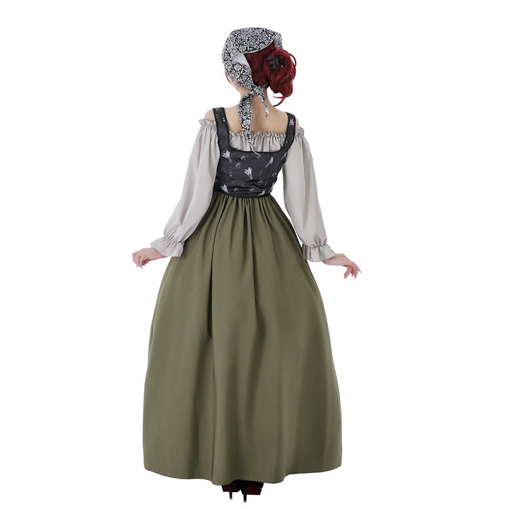 Women Vintage Party Dress with Romantic Ruffle Details and Puff Sleeves Mune Fashion