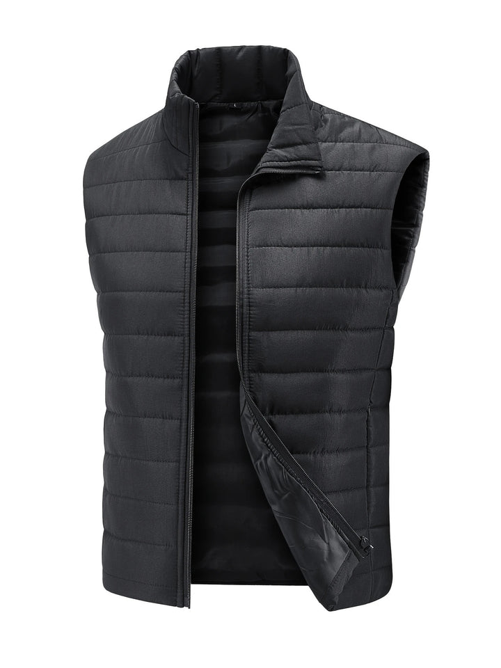 Men's Ultralight Padded Vest with Raised Collar and Insulating Thermal Filling Mune Fashion