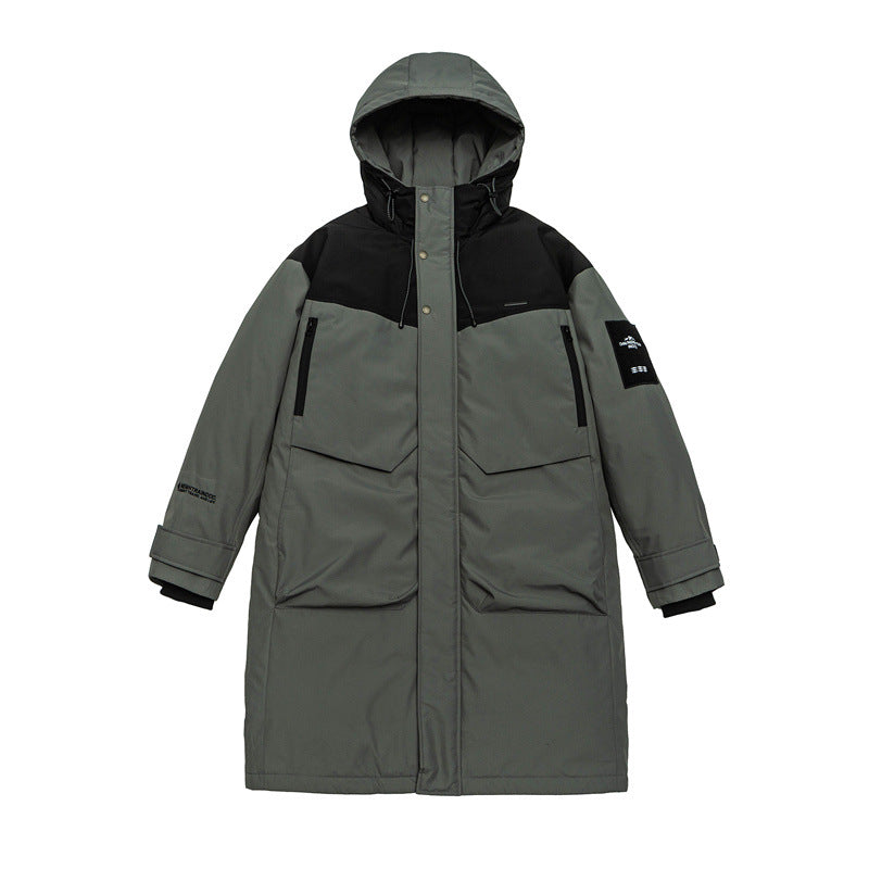 Men's Longer Thermal Parka with Hood and Reinforced Shoulders Mune Fashion