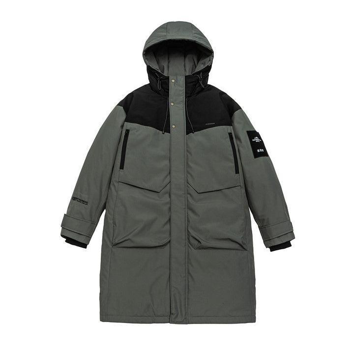 Men's Longer Thermal Parka with Hood and Reinforced Shoulders Mune Fashion