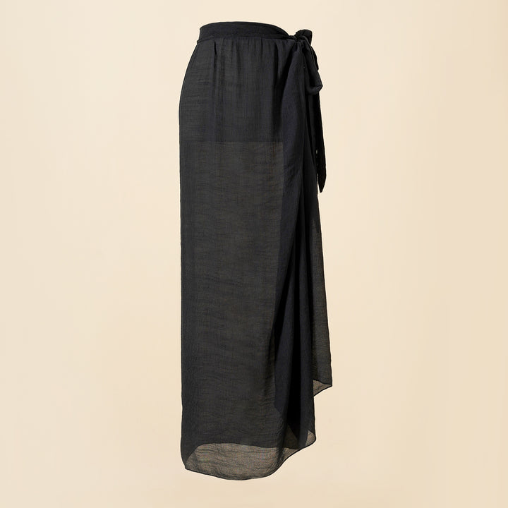 Women's maxi skirt with wrap band and light crepe quality Mune Fashion