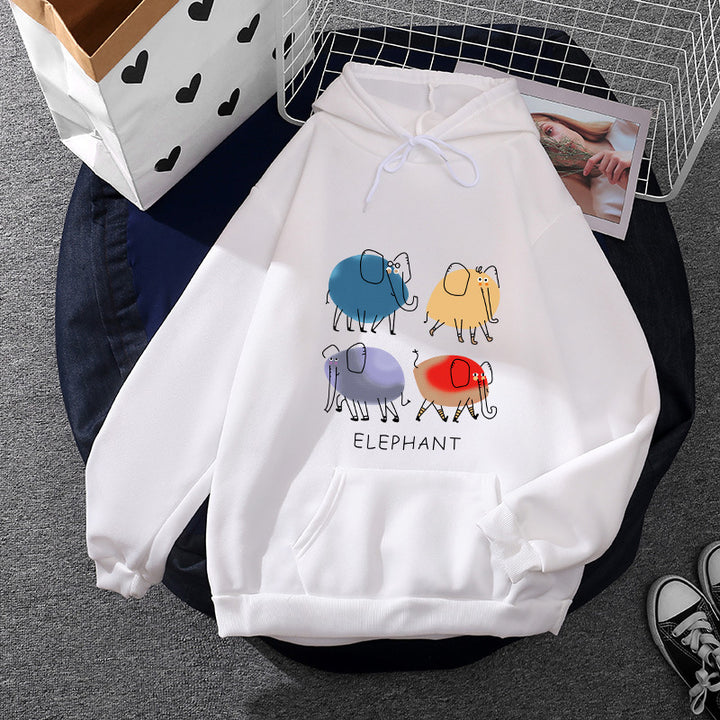 Women’s hoodie with minimalist graphic, loose oversized fit and kangaroo pocket Mune Fashion