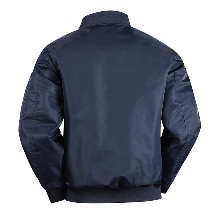 Men's Lightweight Flight Bomber Jacket with Water-Repellent Shell and Contrast Lining Mune Fashion
