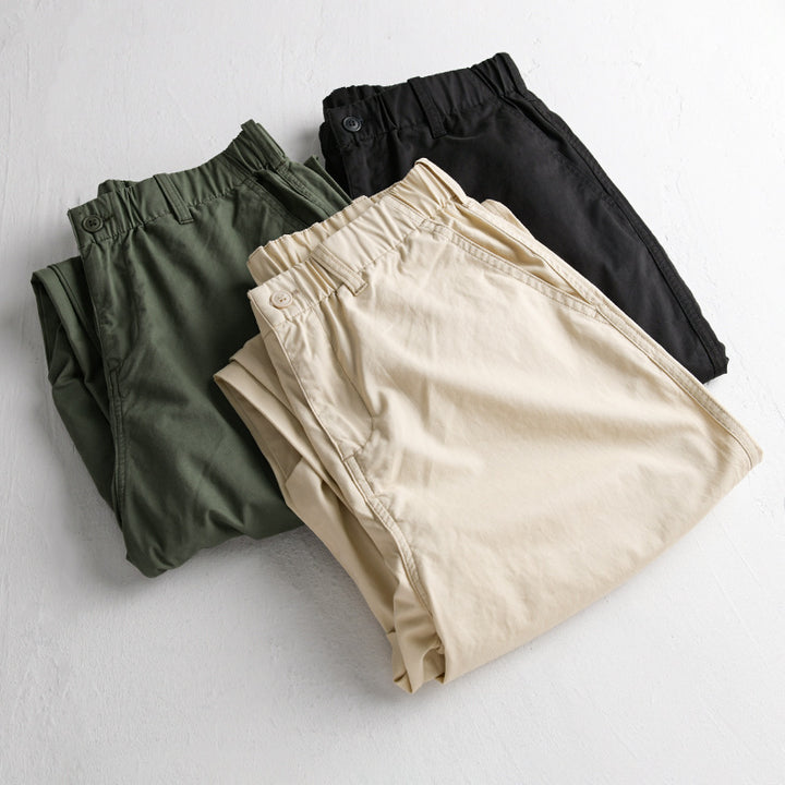 Men's casual chino pants with elastic waistband, drawstring, and tapered leg Mune Fashion