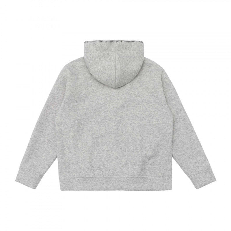 Unisex Oversize Hoodie made of melanged fleece blend with Henley button placket and kangaroo pocket Mune Fashion