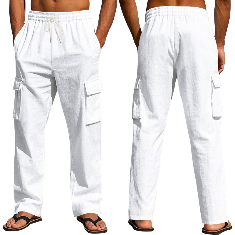 Men's Loose Fit Cargo Pants made of lightweight ripstop with elastic waistband and flap pockets Mune Fashion