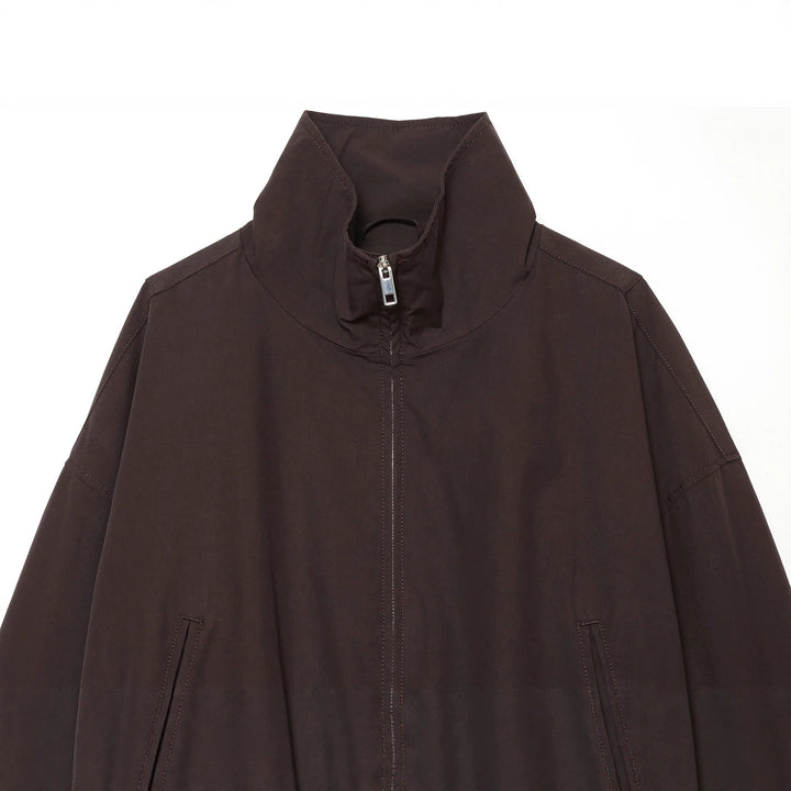 Women's short cut oversized bomber jacket made of cotton mix with zipper Mune Fashion