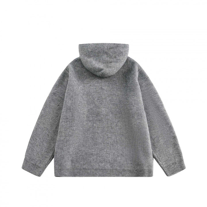 Unisex Oversize Hoodie made of fine knit with half zipper Mune Fashion