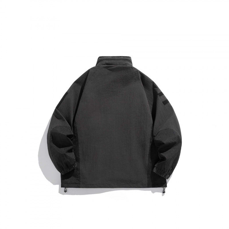 Unisex Technical Utility Hoodie with Zipper, Chest Pockets and Velcro Patch Mune Fashion