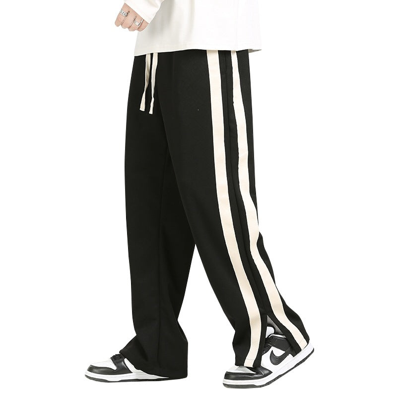 Men's Sporty Casual Pants with Stripes Mune Fashion