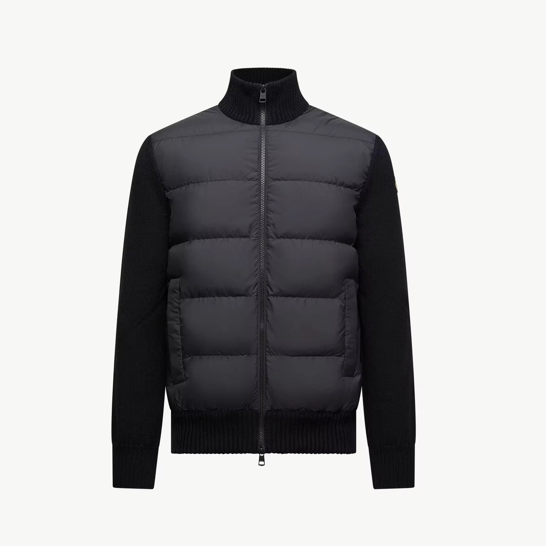Men's sporty quilted jacket with high collar