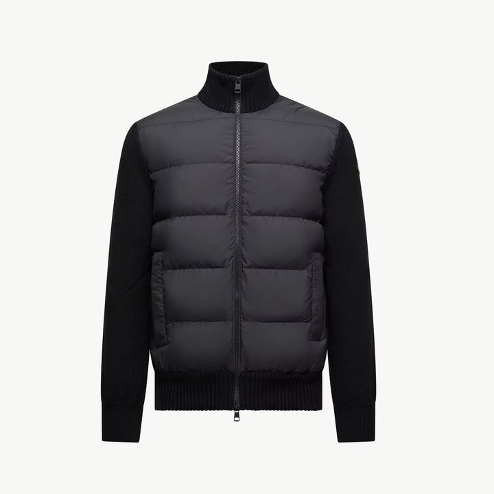 Men's sporty quilted jacket with high collar