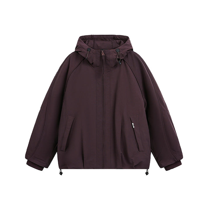 Women's oversized padded hooded jacket with raglan sleeves and drawstring Mune Fashion