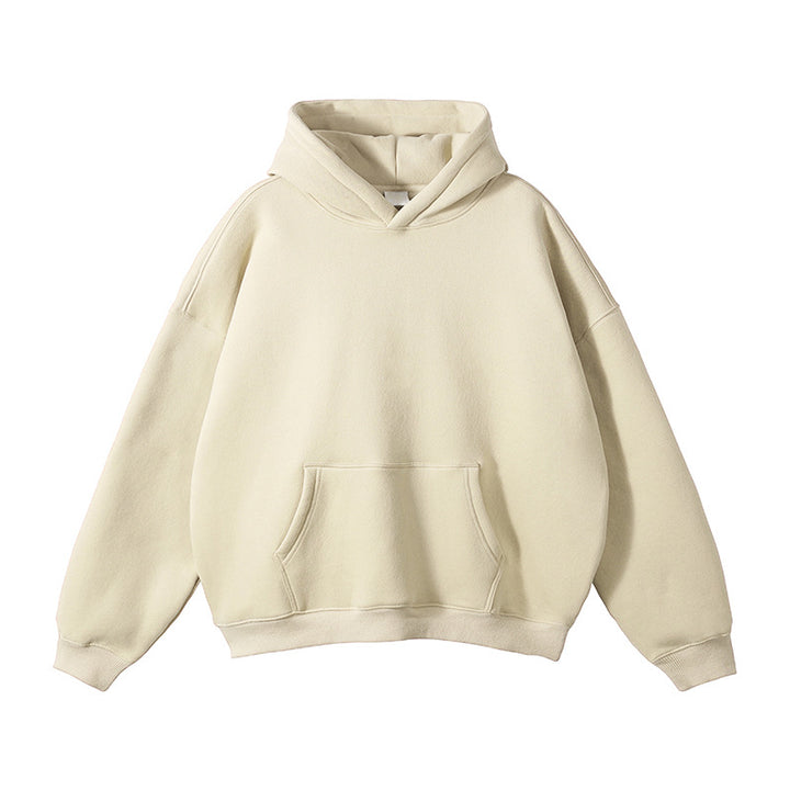 Unisex Simple Oversized Hoodie with Soft Fleece Inner Side and Deep Raglan Seam Mune Fashion