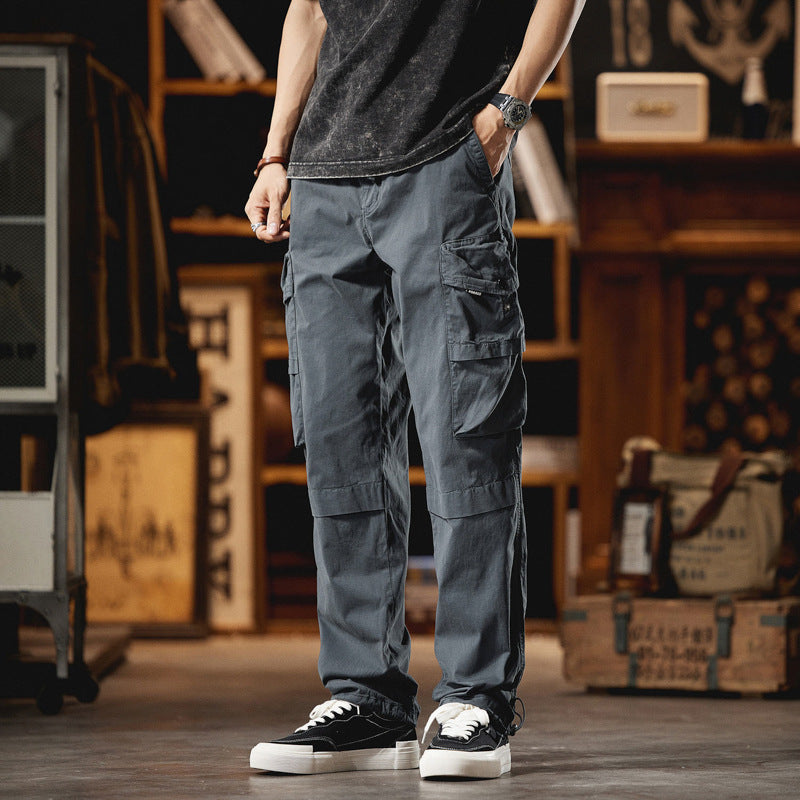 Herren Lässige Cargohose im Utility-Look mit Tunnelzugbund, Multifachtaschen und Kniepaneelen Mune Fashion