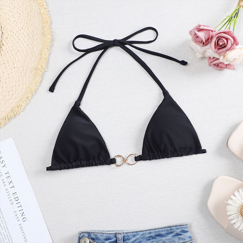 Women's Triangle Bikini with Charming Ring Detail Mune Fashion