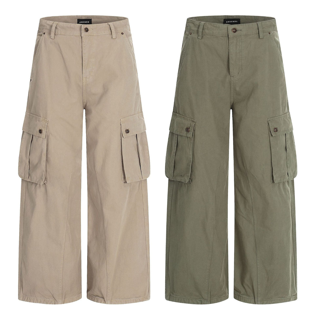 Women Wide Cargo Culotte Shorts with Patch Pockets Mune Fashion