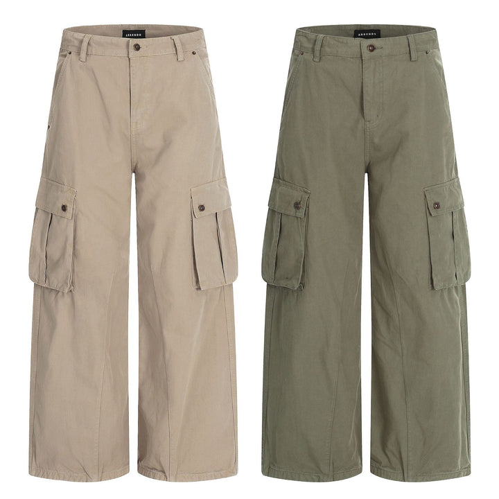 Women Wide Cargo Culotte Shorts with Patch Pockets Mune Fashion