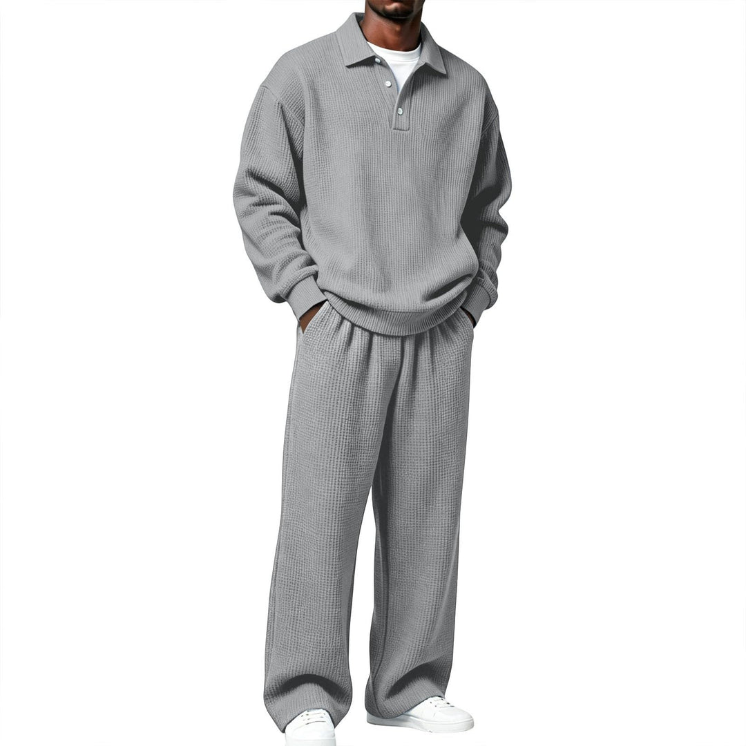 Men's Comfortable Leisure Suit with Collar Mune Fashion