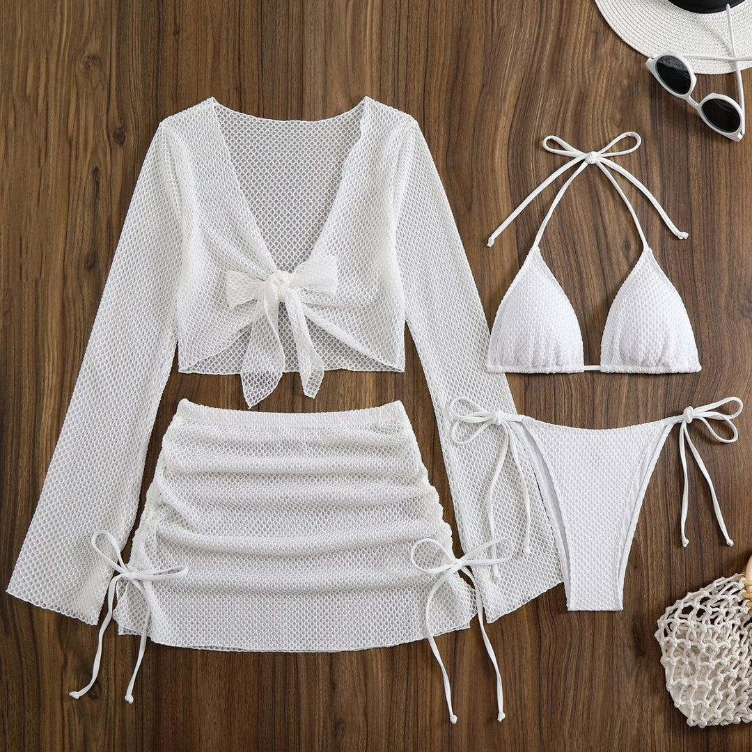 Women's swimsuit set with trendy mesh design and adjustable details Mune Fashion