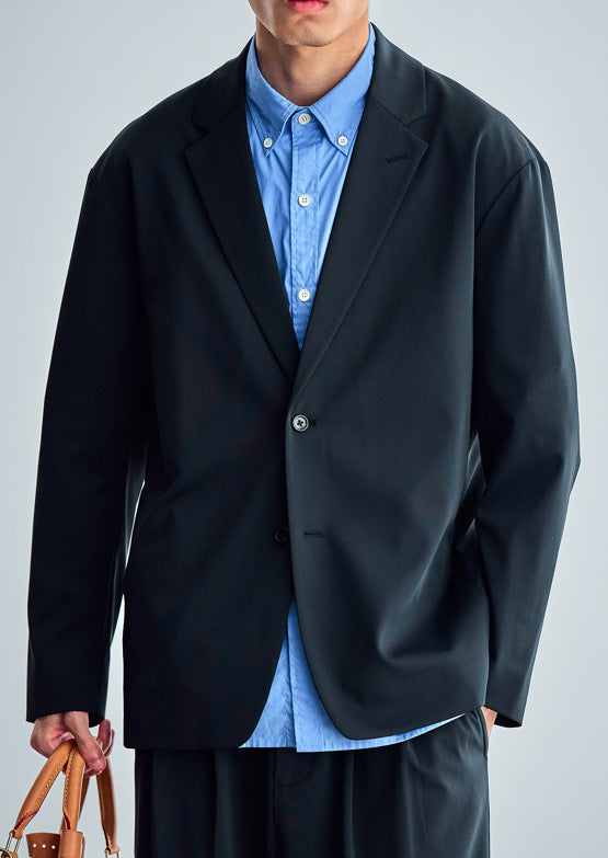 Men's oversized blazer made from technical stretch fabric with single-button closure Mune Fashion