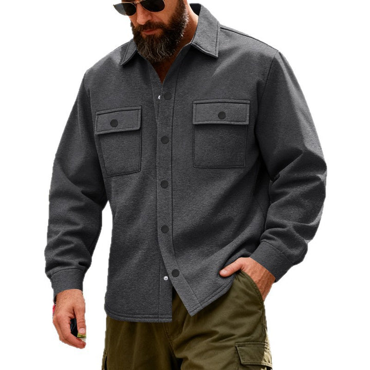 Men's robust overshirt jacket with patch chest pockets and warming lining Mune Fashion