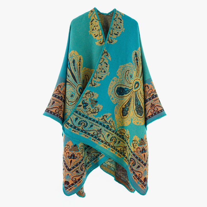 Women's fine jacquard overlay in rectangular cut with ornamental border structure Mune Fashion