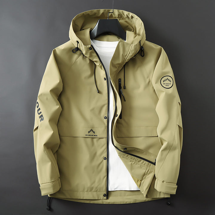 Men's Softshell Parka with Hood, windproof and water-repellent membrane as well as logo applications Mune Fashion