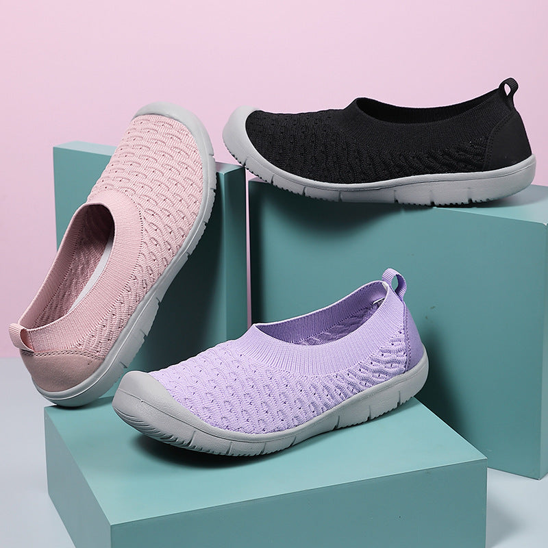 Women's breathable knitted ballerina slippers with reinforced toe cap, elastic entry, and flexible profile sole Mune Fashion