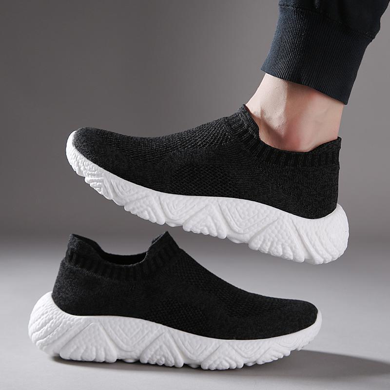 Unisex slip-on city walker with elastic mesh upper and sculpted wave sole Mune Fashion