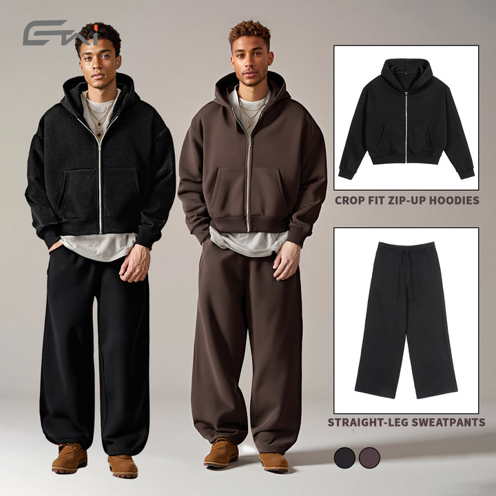 Unisex Hooded Sweat Jacket with Full Zip and Kangaroo Pocket Mune Fashion