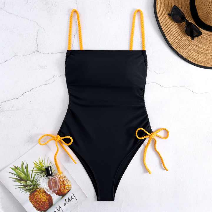 Ladies one-piece swimsuit with adjustable ties Mune Fashion