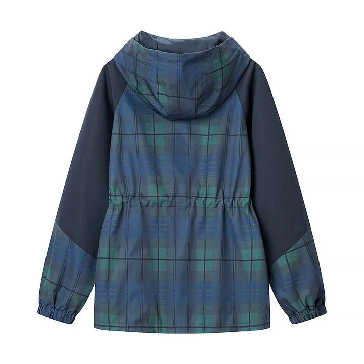 Women nan lightweight water-repellent hooded jacket with drawstring waist and raglan sleeves Mune Fashion