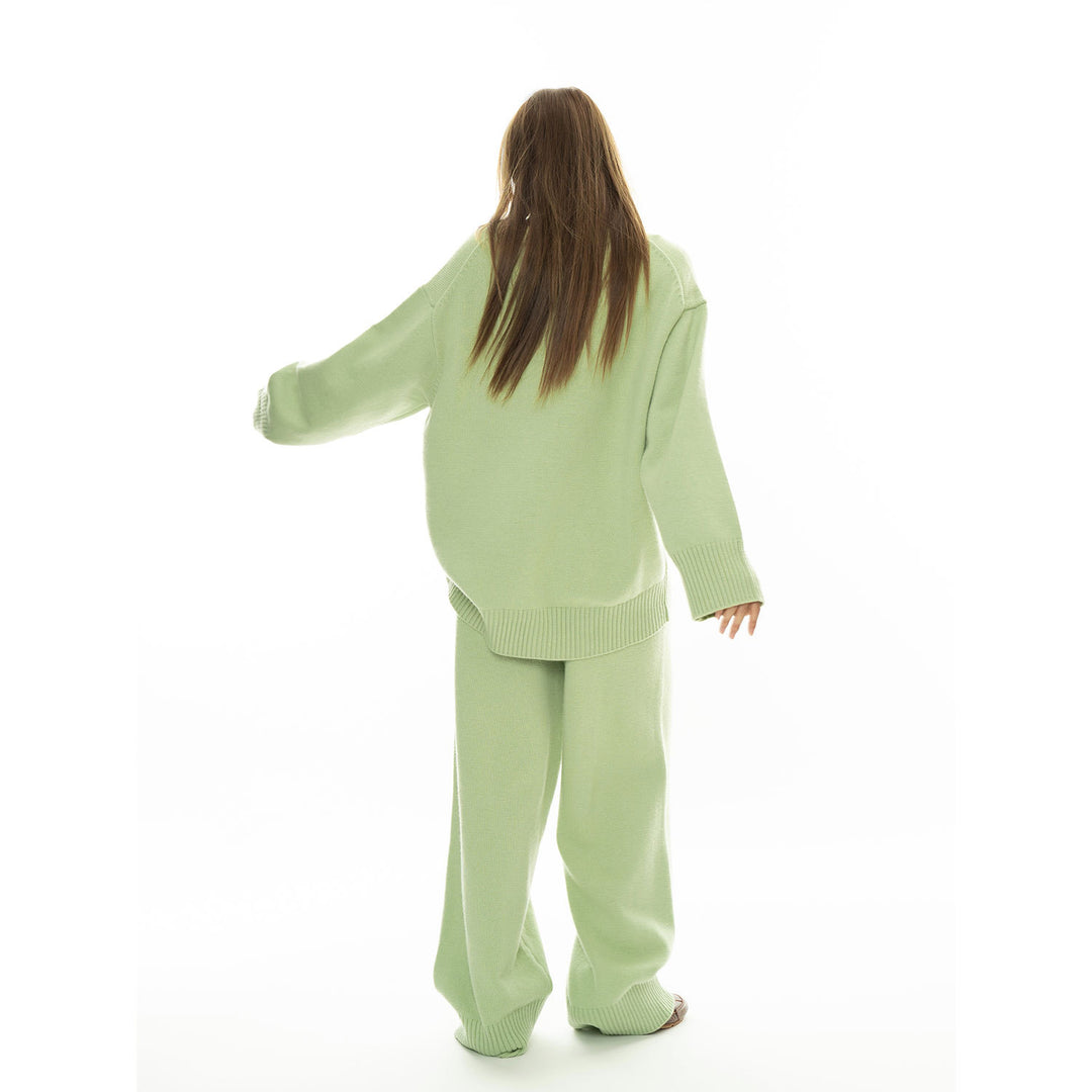 Women's Soft Knit Lounge Pants with Wide Leg and Side Pockets Mune Fashion