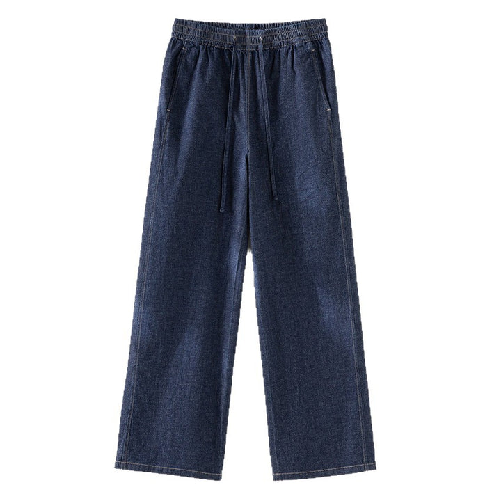 Women's wide jeans with elastic waistband and drawstring Mune Fashion