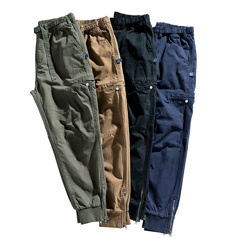 Herren Cargohose im Jogger‑Cut mit Multifunktions‑Taschen, verstärkten Knien und Reißverschlussbündchen Mune Fashion