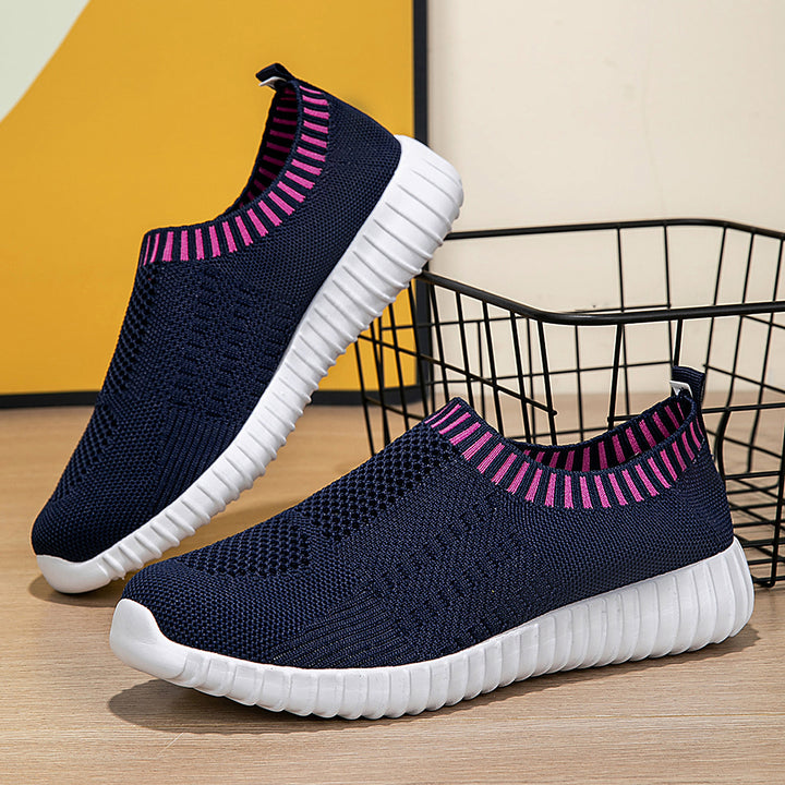 Women’s elastic slip-on comfort sneaker with three-dimensional knit structure and profiled lightweight sole Mune Fashion