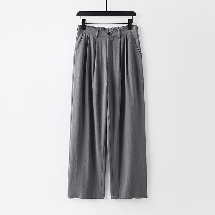 Women's wide trousers with a high waist and pleats Mune Fashion
