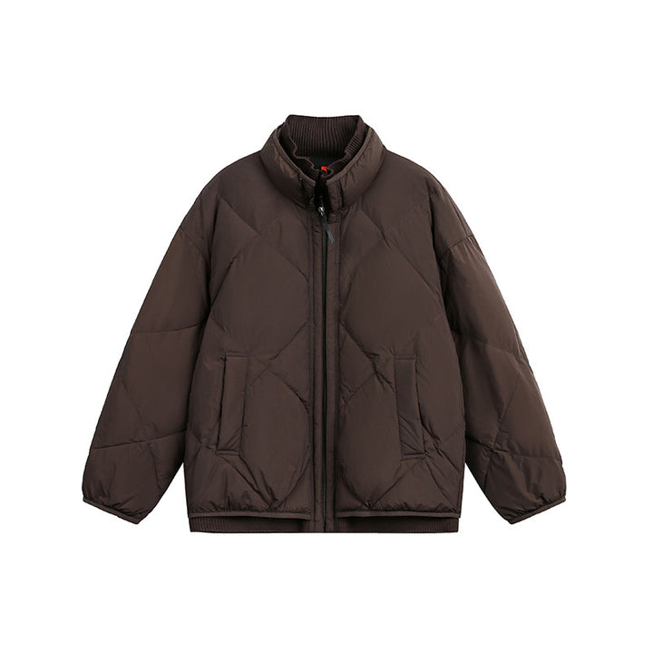 Unisex Boxy padded winter jacket with stand-up collar and ribbed cuffs Mune Fashion