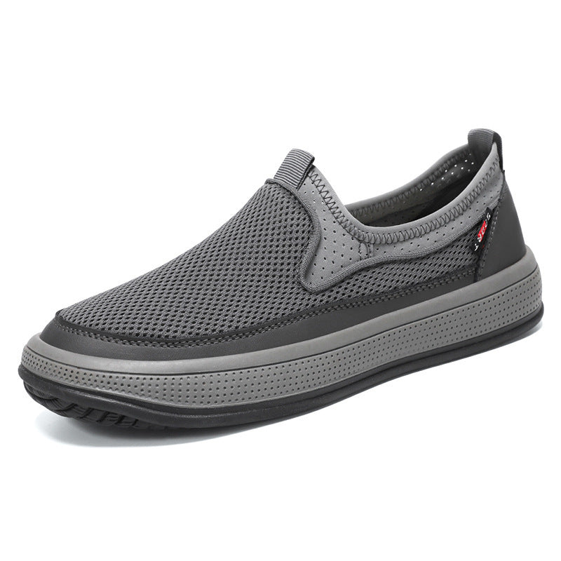 Men's breathable slip-on mesh sneakers with elastic entry and shock-absorbing EVA platform sole Mune Fashion