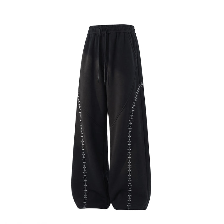 Unisex Extra wide Jogger Palazzo Pants with elastic waistband and contrast stitching Mune Fashion