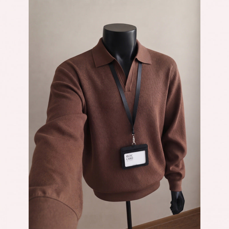 Men's Stylish Pullover with V-Neck Mune Fashion
