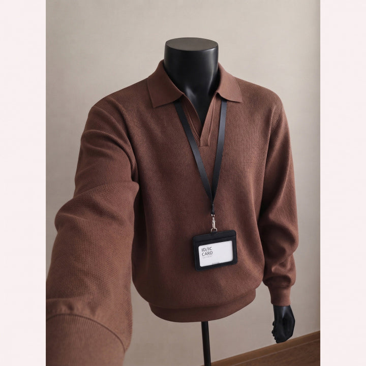 Men's Stylish Pullover with V-Neck Mune Fashion