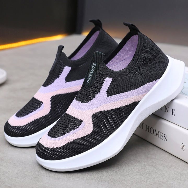Women's seamless knitted sock sneakers with elastic entry, breathable mesh structure, and lightweight EVA cushioning Mune Fashion