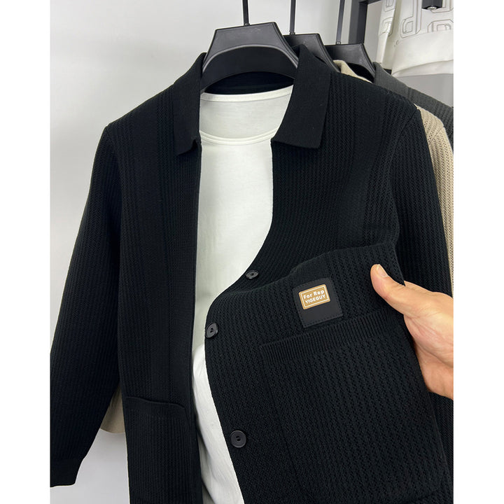 Men's fashionable cardigan with lace pattern Mune Fashion
