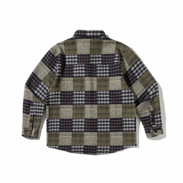 Unisex Checked Overshirt in Boxy Cut made of Brushed Flannel with Patch Chest Pocket Mune Fashion