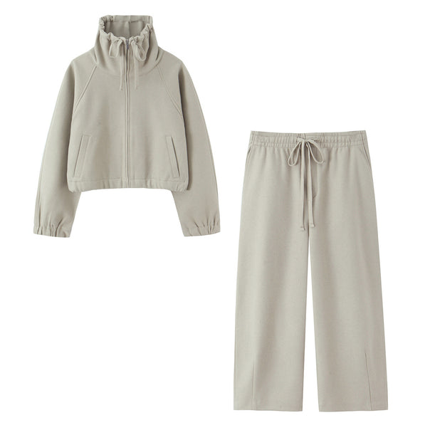 Women 10+ wide High-Waist Lounge-Palazzo pants with elastic waistband and drawstring Mune Fashion