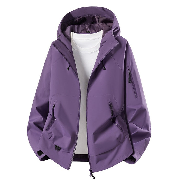 Men's Minimalist Softshell Anorak with Adjustable Hood & Welded Zip Pockets Mune Fashion